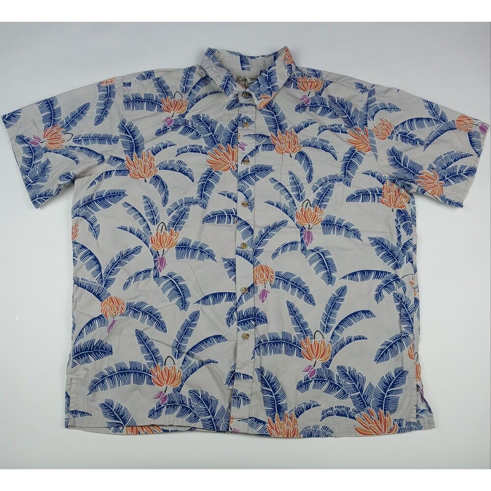 COOKE STREET Hawaiian Button Up Shirt Tropical Men's Size 2XL Short Sleeve